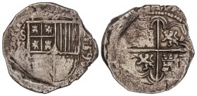SPANISH MONARCHY: PHILIP II
Philip II
2 Reales. 1597/6. SEVILLA. (B). 6,77 grs. Fecha completa. Cal-550. MBC+.