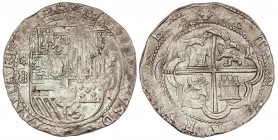 SPANISH MONARCHY: PHILIP II
Philip II
8 Reales. S/F. LIMA. D. Anv.: ¶/ 8 - Escudo - P / D encima roel. 27,33 grs. ESCASA. Cal-148. MBC+.