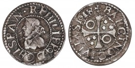 SPANISH MONARCHY: PHILIP III
Philip III
1/2 Croat. 1618. BARCELONA. 1,31 grs. Pátina oscura. Cal-541. MBC.