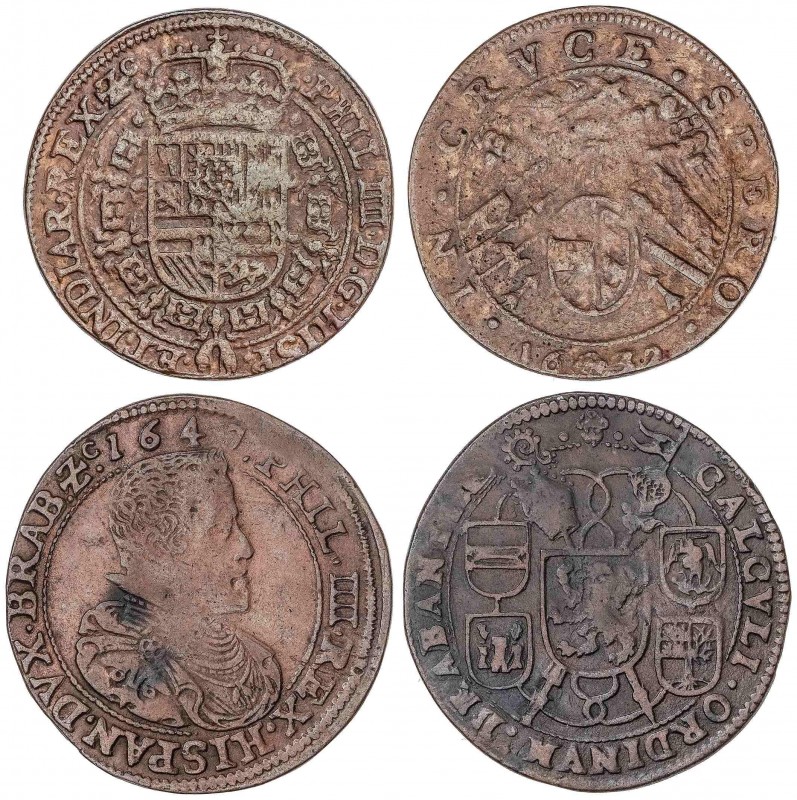 SPANISH MONARCHY: PHILIP IV
Philip IV
Lote 2 jetones. Jetón de Felipe IV 1647 ...