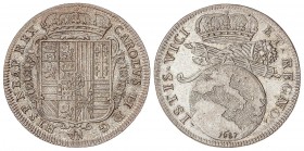 SPANISH MONARCHY: CHARLES II
Charles II
1 Tari. 1687. NÁPOLES. 5,60 grs. AR. Sin ensayadores AG/A. Brillo original con bonita pátina irregular en an...