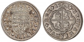 SPANISH MONARCHY: PHILIP V
Philipo V
2 Reales. 1725. SEVILLA. J. 5,26 grs. Cal-1427. EBC.
