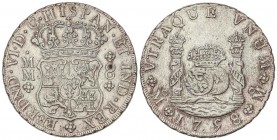 SPANISH MONARCHY: FERDINAND VI
Ferdinand VI
8 Reales. 1758. MÉXICO. M.M. 27 grs. Columnario. Restos de brillo original. BONITA PIEZA. Cal-343. EBC.