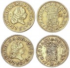SPANISH MONARCHY: FERDINAND VI
Ferdinand VI
Lote 2 monedas 1/2 Escudo. 1751 y 1756. 1751 Sevilla P.J. (Cal-264) y 1756 Madrid J.B. (Cal-253). (Sirvi...
