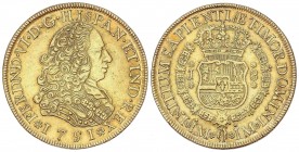SPANISH MONARCHY: FERDINAND VI
Ferdinand VI
8 Escudos. 1751. LIMA. J. 26,84 grs. (Rayitas y leve golpecito en canto). Restos de brillo original. ESC...