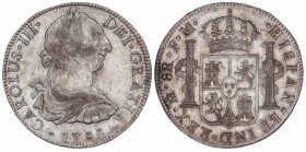 SPANISH MONARCHY: CHARLES III
Charles III
8 Reales. 1788. MÉXICO. F.M. 26,86 grs. Restos de brillo original. Cal-942. MBC+.
