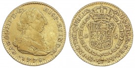 SPANISH MONARCHY: CHARLES III
Charles III
2 Escudos. 1778. NUEVO REINO. J.J. 6,68 grs. Cal-556. MBC.