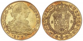 SPANISH MONARCHY: CHARLES III
Charles III
8 Escudos. 1777. MADRID. P.J. 26,98 grs. Restos de brillo original con bonita pátina. MUY ESCASA. Cal-58; ...