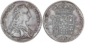 SPANISH MONARCHY: CHARLES III
Charles III
1 Piastra (120 Grana). 1752. NÁPOLES. DeG R. 24,94 grs. AR. (Rayitas). KM-C25; Vti-152. MBC-.