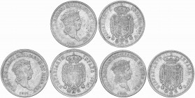 SPANISH MONARCHY: THE SPANISH INFANTES
Spanish Infantes
Lote 3 monedas 1 Piastra (120 Grana). 1818. FERNANDO DE DOS SICILIAS. NÁPOLES. AR. Busto peq...