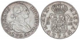 SPANISH MONARCHY: CHARLES IV
Charles IV
2 Reales. 1796. MADRID. M.F. 5,93 grs. (Leves rayitas en reverso). ESCASA. Cal-966. MBC.