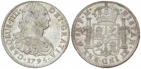 SPANISH MONARCHY: CHARLES IV
Charles IV
8 Reales. 1795. MÉXICO. F.M. 26,79 grs. BELLA. Brillo original. Cal-689. EBC+.