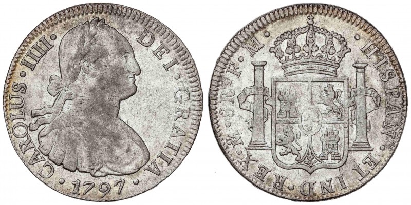 SPANISH MONARCHY: CHARLES IV
Charles IV
8 Reales. 1797. MÉXICO. F.M. 26,81 grs...