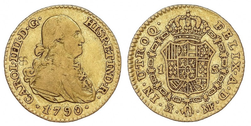 SPANISH MONARCHY: CHARLES IV
Charles IV
1 Escudo. 1790. MADRID. M.F. 3,32 grs....