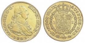 SPANISH MONARCHY: CHARLES IV
Charles IV
2 Escudos. 1801/791. MADRID. F.A. 6,68 grs. Restos de brillo original. Cal-342 var. sobrefecha. EBC-.