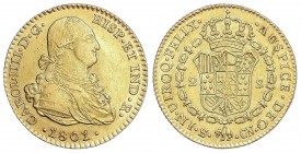 SPANISH MONARCHY: CHARLES IV
Charles IV
2 Escudos. 1801. SEVILLA. C.N. 6,71 grs. Cal-453. EBC-.