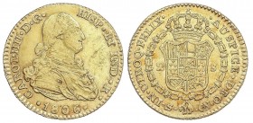 SPANISH MONARCHY: CHARLES IV
Charles IV
2 Escudos. 1806. SEVILLA. C.N. 6,76 grs. (Múltiples golpecitos en anverso). Cal-458. (MBC/MBC+).