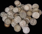 PESETA SYSTEM: LOTS
Lote 52 monedas 1 (29) y 2 Pesetas (23). 1869 a 1904. GOBIERNO PROVISIONAL a ALFONSO XIII. 1 Peseta 1869 (2), 1876, 1881, 1882 (2...