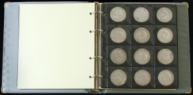 PESETA SYSTEM: LOTS
Lote 103 monedas 1 (47), 2 (35) y 5 Pesetas (21). 1869 a 1904. GOBIERNO PROVISIONAL a ALFONSO XIII. Todas de plata. En álbum. A E...
