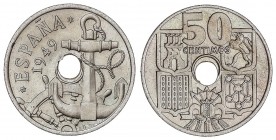PESETA SYSTEM: ESTADO ESPAÑOL
50 Céntimos. 1949 (*E-51). SC.