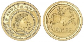 PESETA SUSTEM: FELIPE VI
20 Euros. 2016. AU. VII serie Joyas Numismáticas. As ibérico de Clounioq. Con estuche original, con certificado. PROOF.