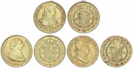 LOTS AND COLLECTIONS
Lote 3 monedas 2 Escudos. 1775, 1806 y 1813. CARLOS III, IV y FERNANDO VII. 1775 Madrid P.J. (Cal-448), 1806 Madrid F.A. (Cal-34...