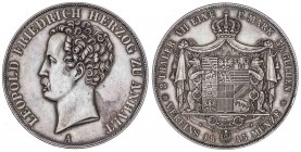 WORLD COINS: GERMAN STATES
German States
Doble Thaler. 1843-A. LEOPOLDO FEDERICO. ANHALT-DESSAU. BERLÍN. 37,06 grs. AR. Ex. sub. Künker 246 lote 358...