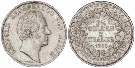 WORLD COINS: GERMAN STATES
German States
Doble Thaler. 1841. LEOPOLDO I. BADEN. 37,05 grs. AR. Brillo original. ESCASA. Dav-524; KM-212. EBC+.