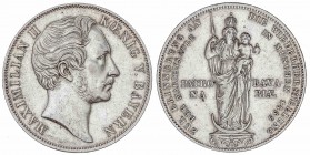 WORLD COINS: GERMAN STATES
German States
2 Gulden. 1855. MAXIMILIANO II. BAVIERA. 21,13 grs. AR. Restauración de la Columna de la Virgen en Munich. ...
