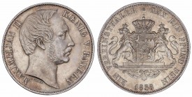 WORLD COINS: GERMAN STATES
German States
Thaler. 1858. MAXIMILIANO II. BAVIERA. 18,49 grs. AR. Brillo original. KM-468. EBC/EBC+.