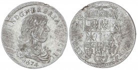 WORLD COINS: GERMAN STATES
German States
1/3 Thaler. 1674-IL. FEDERICO GUILLERMO. BRANDENBURGO. 9,39 grs. AR. (Rayas o pulido de ajuste a las 3 y la...