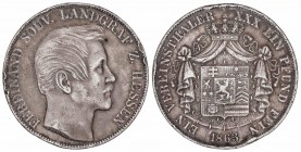 WORLD COINS: GERMAN STATES
German States
Thaler. 1863. FERNANDO ENRIQUE. HESSE-HOMBURG. 18,34 grs. AR. (Golpes en canto). Pátina. KM-20. MBC.