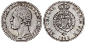WORLD COINS: GERMAN STATES
German States
Thaler. 1870-A. FEDERICO GUILLERMO. MECKLENBURG-STRELITZ. 18,39 grs. AR. (Rayitas). KM-100. MBC.