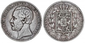 WORLD COINS: GERMAN STATES
German States
Thales. 1866-B. NICOLÁS FEDERICO PEDRO. OLDENBURG. 18,24 grs. AR. KM-196. MBC-.