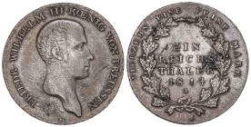 WORLD COINS: GERMAN STATES
German States
Thaler. 1814-A. FEDERICO GUILLERMO III. PRUSIA. 21,53 grs. AR. (Rayitas y restos de soldadura en reverso). ...
