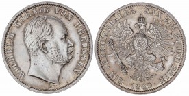 WORLD COINS: GERMAN STATES
German States
Thaler. 1869-A. GUILLERMO I. PRUSIA. BERLÍN. 18,45 grs. AR. KM-494. EBC-/EBC.