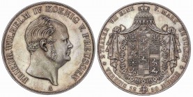 WORLD COINS: GERMAN STATES
German States
Doble Thaler. 1856-A. FEDERICO GUILLERMO IV. PRUSIA. BERLÍN. 37,06 grs. AR. Brillo original. KM-467. EBC+.