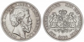 WORLD COINS: GERMAN STATES
German States
Thaler. 1868-A. ENRIQUE XIV. REUSS-SCHLEIZ. 18,35 grs. AR. KM-77. MBC+.