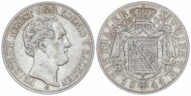 WORLD COINS: GERMAN STATES
German States
Thaler. 1841-G. FEDERICO AUGUSTO II. SAJONIA. DRESDE. 22,07 grs. AR. (Rayitas. Golpes en reverso). Dav-875;...
