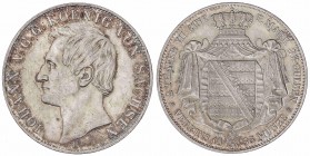 WORLD COINS: GERMAN STATES
German States
Doble Thaler. 1855-F. JUAN. SAJONIA. 36,95 grs. AR. (Marquitas en anverso). Restos de brillo original. KM-1...