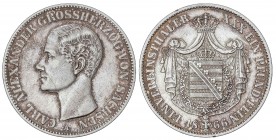 WORLD COINS: GERMAN STATES
German States
Thaler. 1866-A. CARLOS ALEJANDRO. SAXE-WEIMAR-EISENACH. BERLÍN. 18,37 grs. AR. Dav-847; KM-209. MBC+.