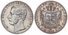 WORLD COINS: GERMAN STATES
German States
Thaler. 1865-B. ADOLFO I JORGE. SCHAUMBURG-LIPPE. HANNOVER. 18,44 grs. AR. Brillo original. KM-47. SC-.