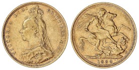 WORLD COINS: AUSTRALIA
Australia
Soberano. 1888-S. VICTORIA. SIDNEY. 7,93 grs. AU. Fr-19; KM-10. MBC.