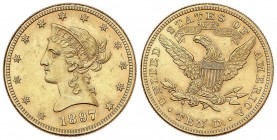 WORLD COINS: UNITED STATES
United States of America
10 Dólares. 1897. 16,69 grs. AU. Coronet Head. (Rayitas). Restos de brillo original. Fr-158; KM-...