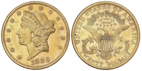 WORLD COINS: UNITED STATES
United States of America
20 Dólares. 1882-S. SAN FRANCISCO. 33,39 grs. AU. Coronet Head. Fr-178; KM-74.3. MBC+.
