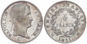 WORLD COINS: FRANCE
France
5 Francos. 1811-MA. NAPOLEÓN EMPEREUR. MARSELLA. 24,85 grs. AR. (Golpecitos). KM-694.11. (MBC+).