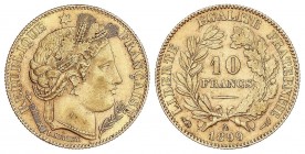 WORLD COINS: FRANCE
France
10 Francos. 1899-A. III REPÚBLICA. PARÍS. 3,22 grs. AU. Fr-594; KM-830. EBC-.