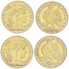 WORLD COINS: FRANCE
France
Lote 2 monedas 10 Francos. 1906 y 1911. III REPÚBLICA. 3,20 y 3,22 grs. AU. (La de 1906 raya en anverso). A EXAMINAR. Fr-...