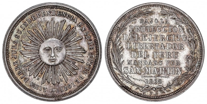 WORLD COINS: PERU
Peru
Jetón Jura de la Independencia. 28 Julio 1821. LIMA. P....