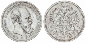 WORLD COINS: RUSSIA
Russia
Rublo. 1893-G. ALEJANDRO III. SAN PETERSBURGO. 19,74 grs. AR. Ensayador: ¶. Y-46. MBC-.